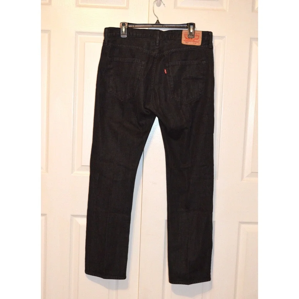 Levi Strauss Levi's 501‎ Button Fly Men's Black Denim Jeans 36 x 32 Inseam 31